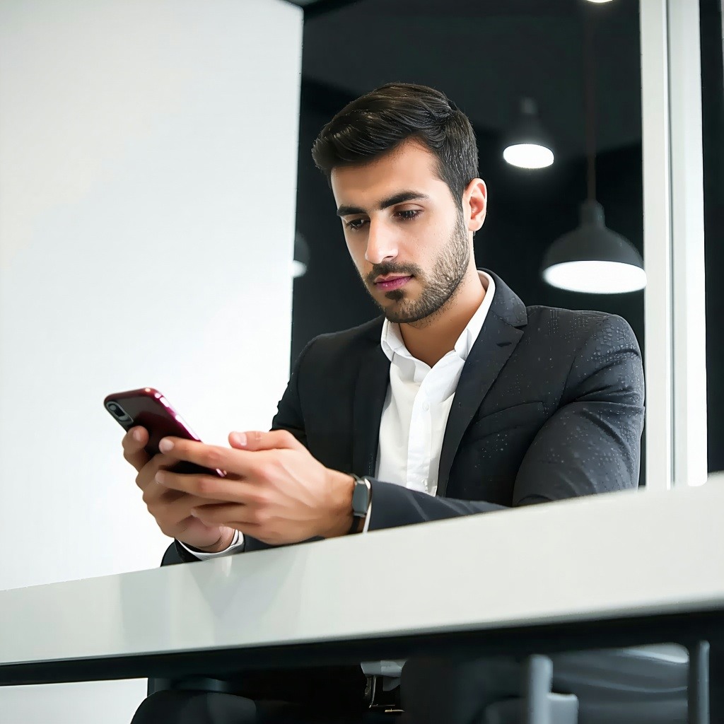 persona dictando al movil-1